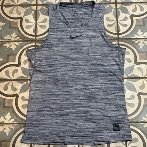 Nike Pro Blue and Gray Patterned Top